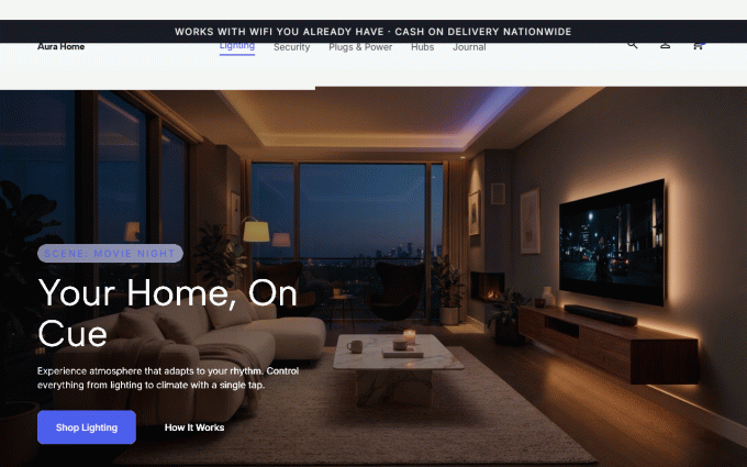 Aura Home storefront preview