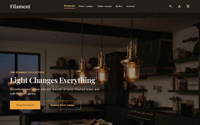 Filament storefront preview