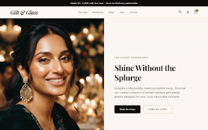 Gilt & Glass storefront preview