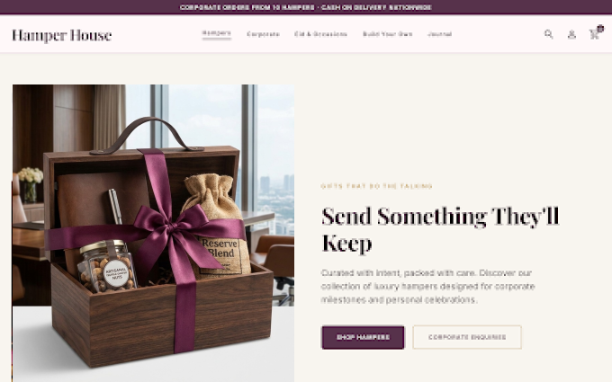 Hamper House storefront preview