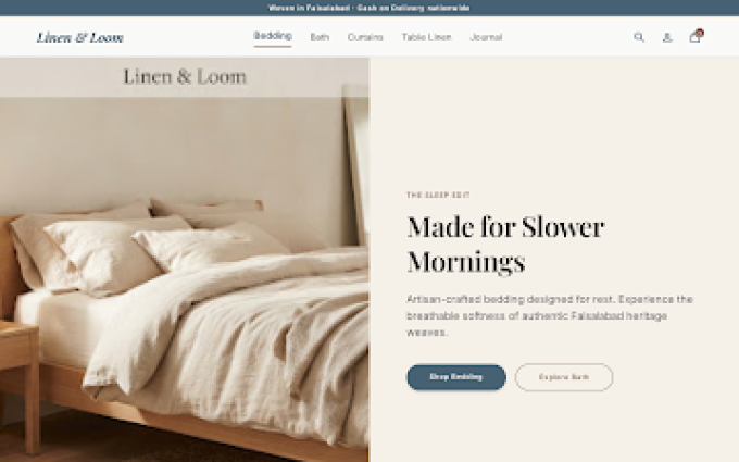 Linen & Loom storefront preview