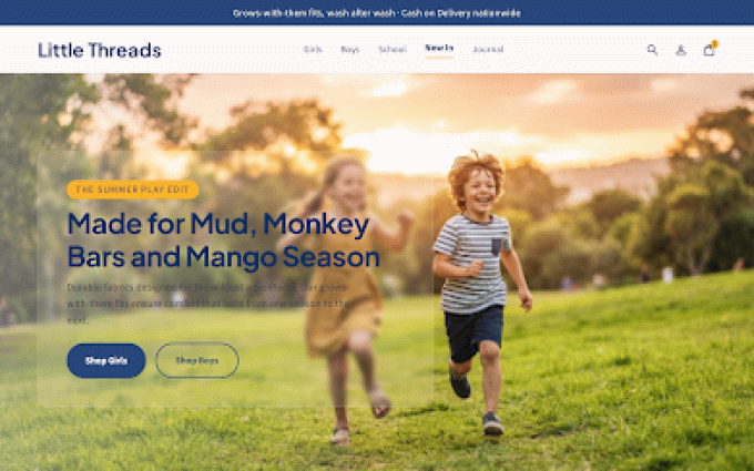 Little Threads storefront preview