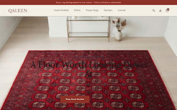 Qaleen storefront preview