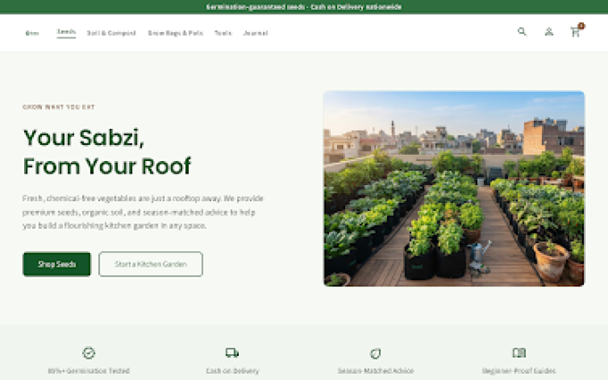 Sabz storefront preview