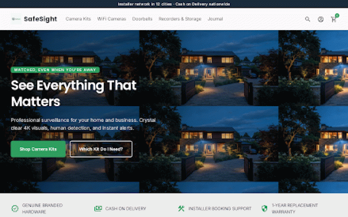 SafeSight storefront preview