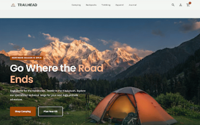 Trailhead storefront preview