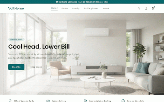 VoltHome storefront preview